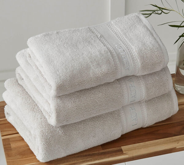 Luxury Embroidered Dove Grey Towel